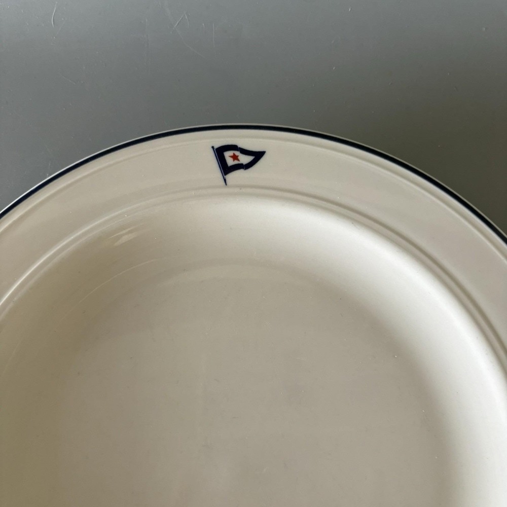 San Diego Yacht Club Homer Laughlin Dinner Plate Boat Nautical Burgee Flag Vtg - Picture 5 of 8